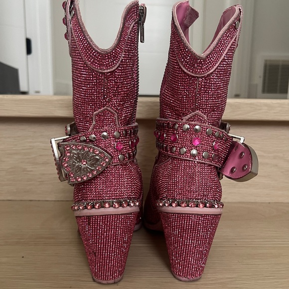 Pink Rhinestone Western Boots - Picture 5 of 8